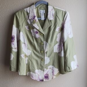 Emma James Petite Floral Women's Jacket 16P NWOT